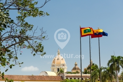 Banderas en el Parque de la Marina, Cartagena
