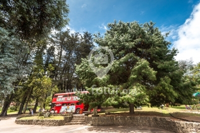 Bus rojo — Parque El Chicó, Bogotá